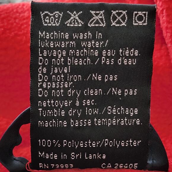 Helly Hansen Fleece Jacket Mens Sz L Red Full Zip Relaxed Fit Logo Spell Out - Picture 10 of 10